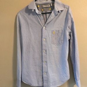 Blue&White Strip Button-up